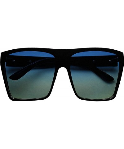 Wayfarer Big XL Large Square Trapezoid Shape Oversized Flat Top Kim K Fashion Sunglasses - C218GODD20R $10.86