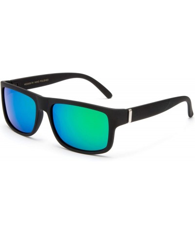 Sport Flat Top Square Gradient Frame Womens Mens Super Oversized Unisex Fashion Sunglasses - Rubber Black/Green - CM11P2BL1UH...