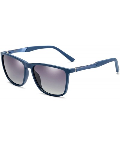 Semi-rimless Unisex Polarized Sunglasses Vintage Nylon Frame Sun Glasses For Men Women CHQJ018 - Blue - CH18Y0ZZZR2 $20.28
