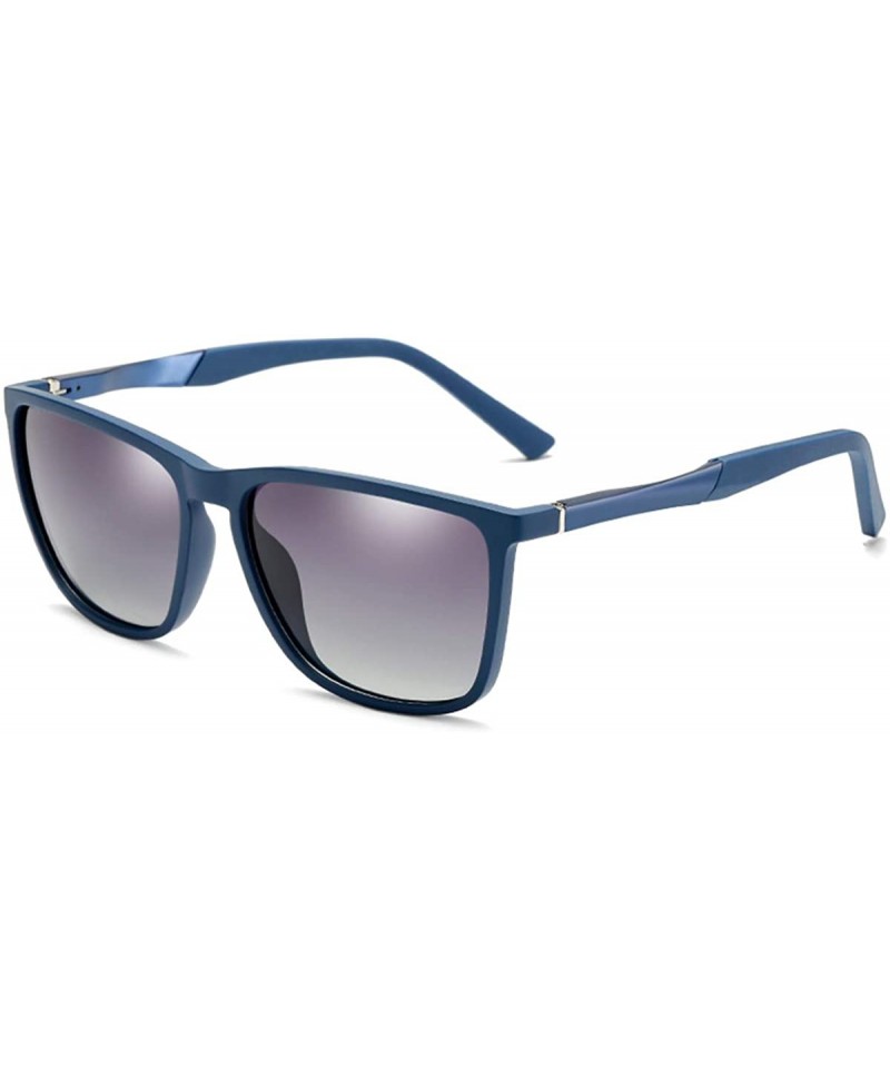 Semi-rimless Unisex Polarized Sunglasses Vintage Nylon Frame Sun Glasses For Men Women CHQJ018 - Blue - CH18Y0ZZZR2 $31.93
