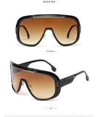 Square sunglasses glasses vintage windproof oversized - C4 - C8197ZO3HCY $11.02