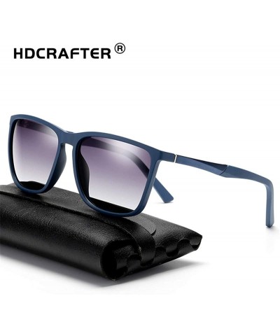 Semi-rimless Unisex Polarized Sunglasses Vintage Nylon Frame Sun Glasses For Men Women CHQJ018 - Blue - CH18Y0ZZZR2 $32.36