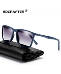 Semi-rimless Unisex Polarized Sunglasses Vintage Nylon Frame Sun Glasses For Men Women CHQJ018 - Blue - CH18Y0ZZZR2 $32.36