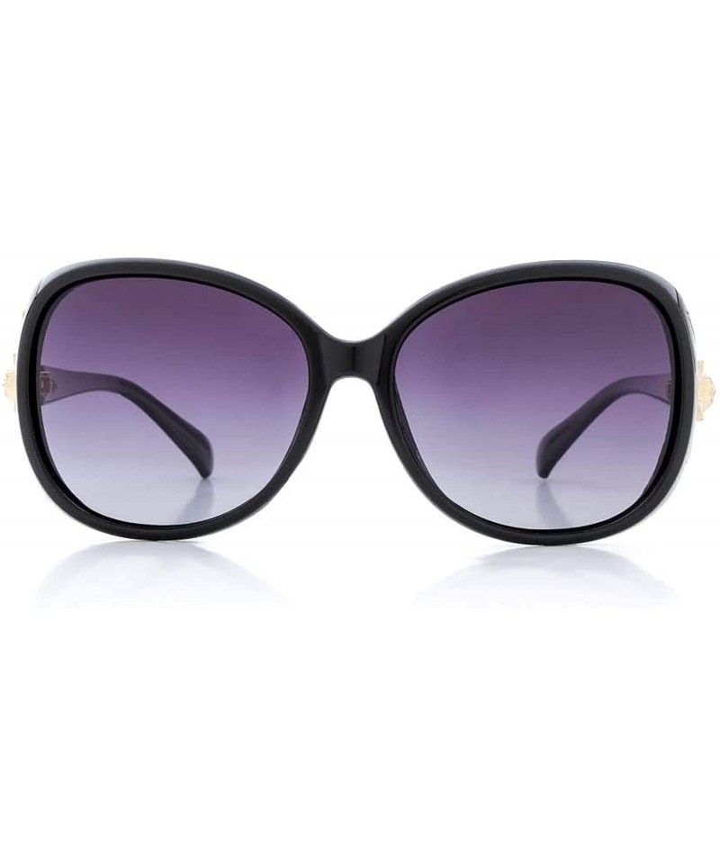 Square Fashion Square Sunglasses for Women Men Oversized Vintage Shades MN8842 - Black - CR1996TUXCT $18.80
