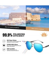 Oval Pilot Sunglasses Men Polarized Metal Frame Anti-Glare Mirror Lens 2020 Fashion Fishing Sun Glasses Male UV400 - CK199C5D...