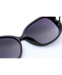 Square Fashion Square Sunglasses for Women Men Oversized Vintage Shades MN8842 - Black - CR1996TUXCT $19.57