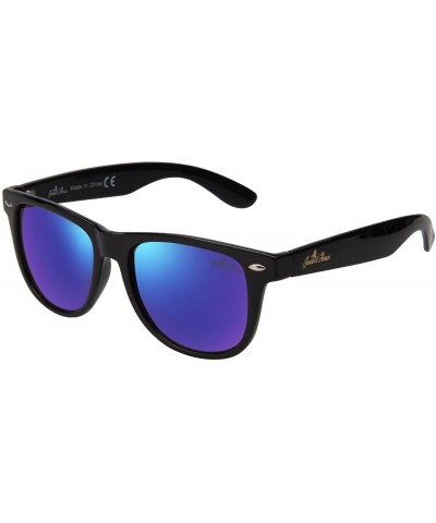 Oversized Designer Men Sunglasses Women Vintage Sun Glasses JS2101 - Black Frame Blue Lens - CW12N85TKYC $27.35