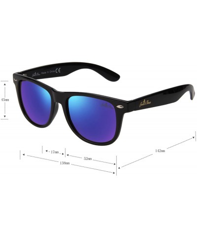 Oversized Designer Men Sunglasses Women Vintage Sun Glasses JS2101 - Black Frame Blue Lens - CW12N85TKYC $14.61