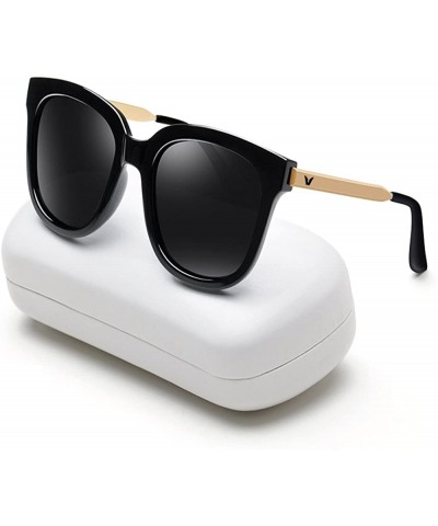 Aviator N311 Sunglasses for Mens Polarized Beach Retro Sun Glasses - Black - CZ18COU2ME4 $18.69