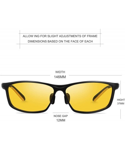 Rectangular Night Driving Glasses Glare Polarized - CR18A6RXN5L $24.96