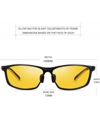 Rectangular Night Driving Glasses Glare Polarized - CR18A6RXN5L $24.96