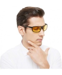 Rectangular Night Driving Glasses Glare Polarized - CR18A6RXN5L $24.96