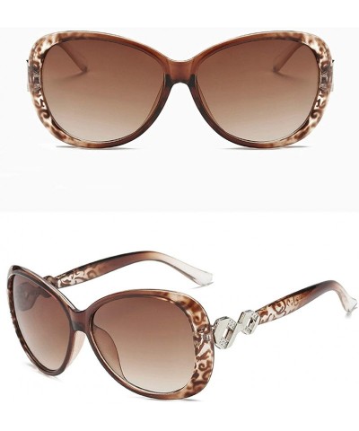 Oval Retro Knot Sunglasses for Women Plate Resin UV400 Sunglasses - Brown - CF18T63QXRO $17.90