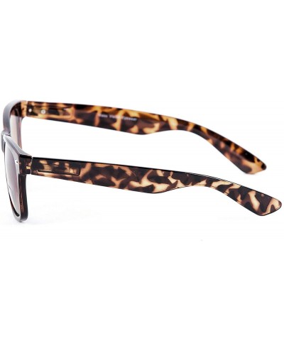 Wayfarer Classic Style Full Lens (No Bifocal) Reading Sunglasses for Men and Women - Brown/Tortoise - C518QGRXIZZ $18.19
