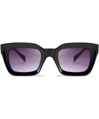 Cat Eye Classic Women Sunglasses Fashion Thick Square Frame UV400 B2471 - Black - CO18NS3WNKH $24.35