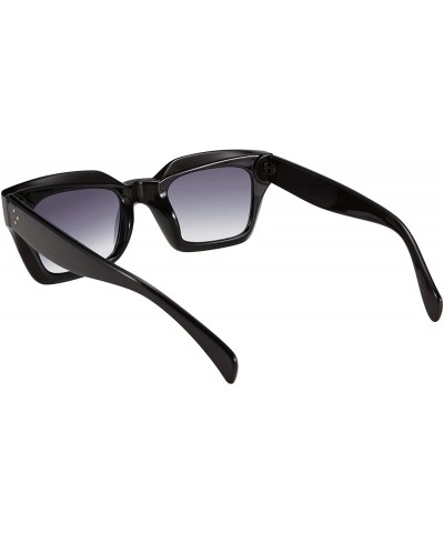 Cat Eye Classic Women Sunglasses Fashion Thick Square Frame UV400 B2471 - Black - CO18NS3WNKH $14.10