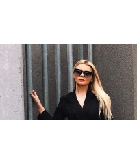 Cat Eye Classic Women Sunglasses Fashion Thick Square Frame UV400 B2471 - Black - CO18NS3WNKH $14.10