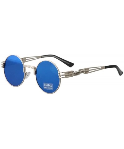 Round John Lennon Style Medium Metal Golden Steampunk Round Frame Sunglasses - CH11UP9U733 $13.47
