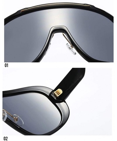 Square sunglasses glasses vintage windproof oversized - C4 - C8197ZO3HCY $17.88