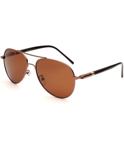 Aviator Fishing glasses polarized sunglasses outdoor riding - Brown - CL12JH973Y7 $53.80