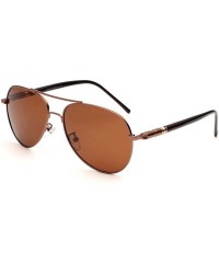 Aviator Fishing glasses polarized sunglasses outdoor riding - Brown - CL12JH973Y7 $28.74