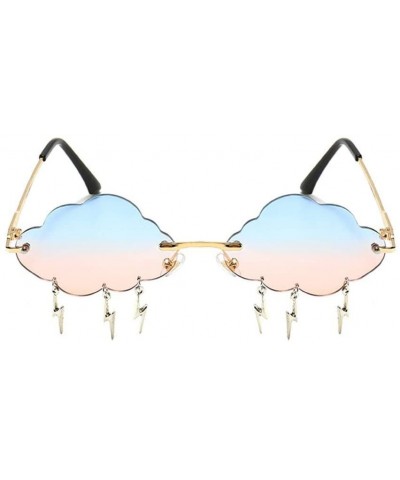Sport Sunglasses Polarized Protection Steampunk - Blue & Pink - CT190HYNY8K $10.01