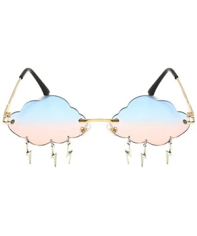 Sport Sunglasses Polarized Protection Steampunk - Blue & Pink - CT190HYNY8K $19.50