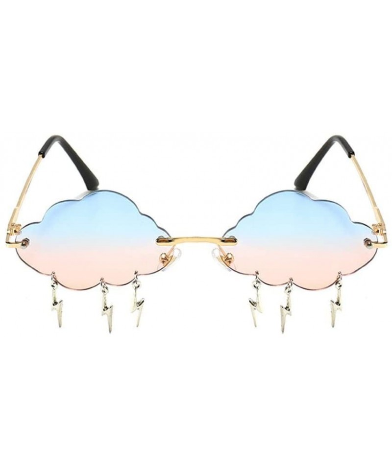 Sport Sunglasses Polarized Protection Steampunk - Blue & Pink - CT190HYNY8K $10.01