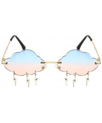 Sport Sunglasses Polarized Protection Steampunk - Blue & Pink - CT190HYNY8K $10.01