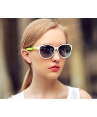Wayfarer polarized sunglasses fashion driving sunglasses anti-polarization - White Frame Gray Blue Lens - CR182HIZ723 $81.76