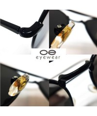 Aviator RAKOSTA 97025 Premium Oversized Flat Aviator Tint Mirrored Sunglass Womens Mens - Solid Black - CX1954R8EKY $18.12