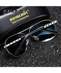 Aviator Polarized Aviators Sunglasses for Men Women Male Sun Glasses Uv Protection - Silver Silver - C4194W82T4Q $15.14