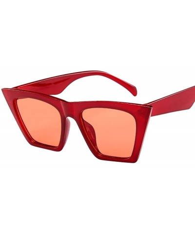 Sport Unisex Glamorous Cat-Eye Sunglasses UV protection Small Frame Polarized Sunglasses Fashion Sport Sunglasses - Red - CS1...