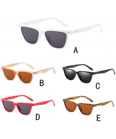 Rimless Women Vintage Sunglasses-Retro Big Frame UV400 Eyewear Fashion Ladies - E - CE18Q29G8WD $7.23