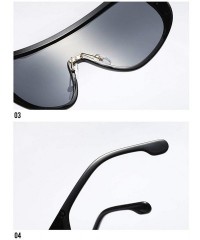 Square sunglasses glasses vintage windproof oversized - C4 - C8197ZO3HCY $18.86