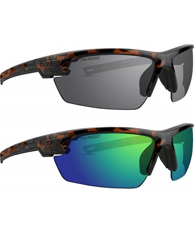 Sport Riding Polarized Sunglasses Tortoise - CY18T07LOT6 $57.38