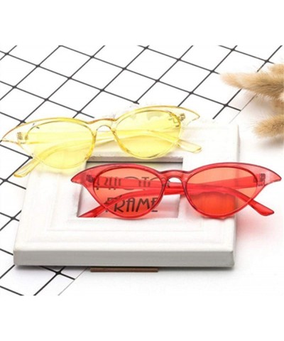 Aviator Cat Eye Sunglasses Women Designer Recommend Cateyes White As Picture - Yellow - CX18YKTHT9O $16.94