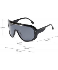 Square sunglasses glasses vintage windproof oversized - C4 - C8197ZO3HCY $17.88