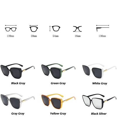 Oval Cateye Designer Sunglasses Women 2019 Retro Square Glasses Women/Men Luxury Oculos De Sol - Black Silver - CD1985GEUOE $...