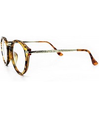 Aviator 8926 Women Men Vintage Classic Nerd retro Round Non-Prescription Clear Lens Glasses Frame - Brown - C518DIX5AUT $17.10
