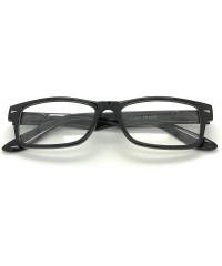 Square Translucent Simple Design No Logo Clear Lens Glasses Squared Fashion Frames Unisex Eye Glasses - Black - CC18565SR93 $...