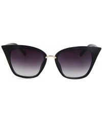 Rimless Women Fashion Cat Eye Vintage Mirror UV400 Sunglasses Eyeglasses - Black Grey - CW182ECZ7MC $10.14