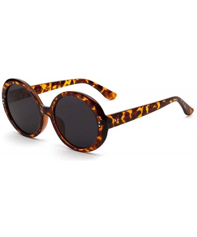 Round 2019 brand designer luxury retro round Sun photochromic glasses frame ladies sexy leopard glasses - CS18TGNG6QU $38.49