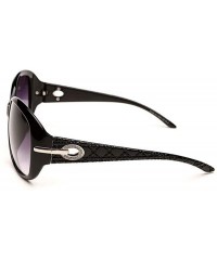 Goggle polarized drive sunglasses ladies fashion big frame glasses retro sunglasses - Bright Black Frame - CQ183MLMG6L $34.06
