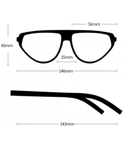 Rectangular Unisex Fashion Sunglasses-Retro Eyewear Vintage Eye Radiation Protection - Silver - CI18OZ7DKKC $11.63