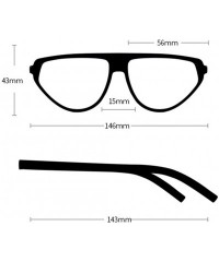 Rectangular Unisex Fashion Sunglasses-Retro Eyewear Vintage Eye Radiation Protection - Silver - CI18OZ7DKKC $11.63