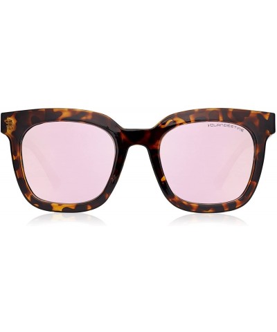 Oversized Gatto & Quadrato - Men & Women Sunglasses - Quadrato Habanna - Pink / Before $59.95 - Now 20% Off - CU18GEO9X8N $53.65