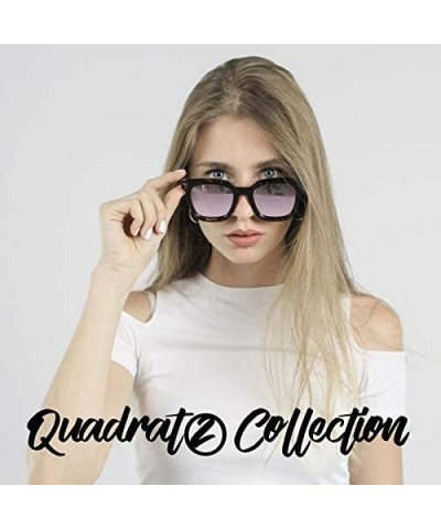 Oversized Gatto & Quadrato - Men & Women Sunglasses - Quadrato Habanna - Pink / Before $59.95 - Now 20% Off - CU18GEO9X8N $53.65