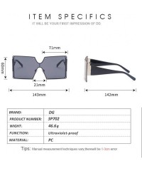 Sport Large frame female conjoined sunglasses fashion windproof color sunglasses-Gradient tea - CH197ZGDNOQ $21.01