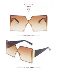 Sport Large frame female conjoined sunglasses fashion windproof color sunglasses-Gradient tea - CH197ZGDNOQ $21.01